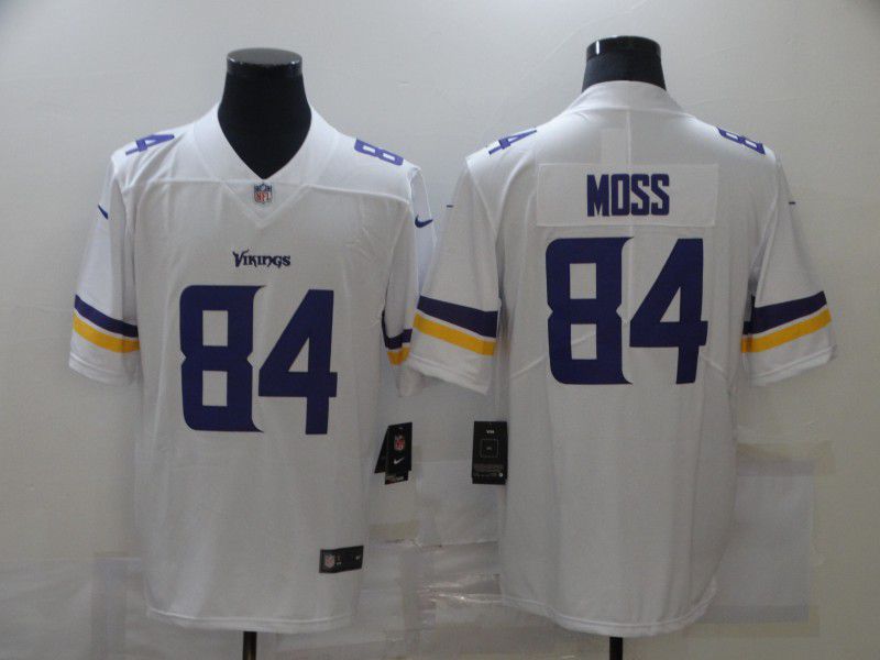 Men Minnesota Vikings #84 Moss White Nike Limited Vapor Untouchable NFL Jerseys